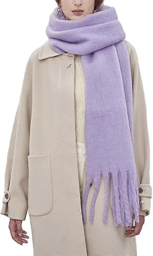 Large Chunky Scarf Colorful Cashmere Feel Oversized Scarves Blanket Soft Big Wool Shawl Thick Winter Warm Women