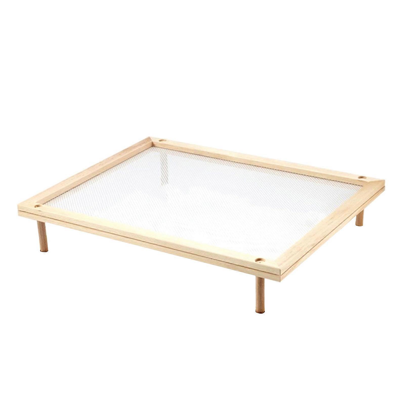 Easy Assembly Food Dryer Rack Quick-drying Wood Easy to Apply Single Layer Vegetable Drying Rack Household Supplies