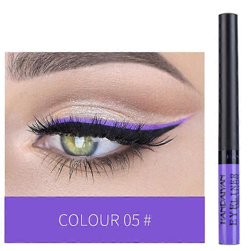 Πολύχρωμο υγρό μολύβι eyeliner αδιάβροχο μακράς διαρκείας γρήγορο στέγνωμα χωρίς ανθισμένο μπλε ροζ στυλό μολύβι ματιών καλλυντικά εργαλεία