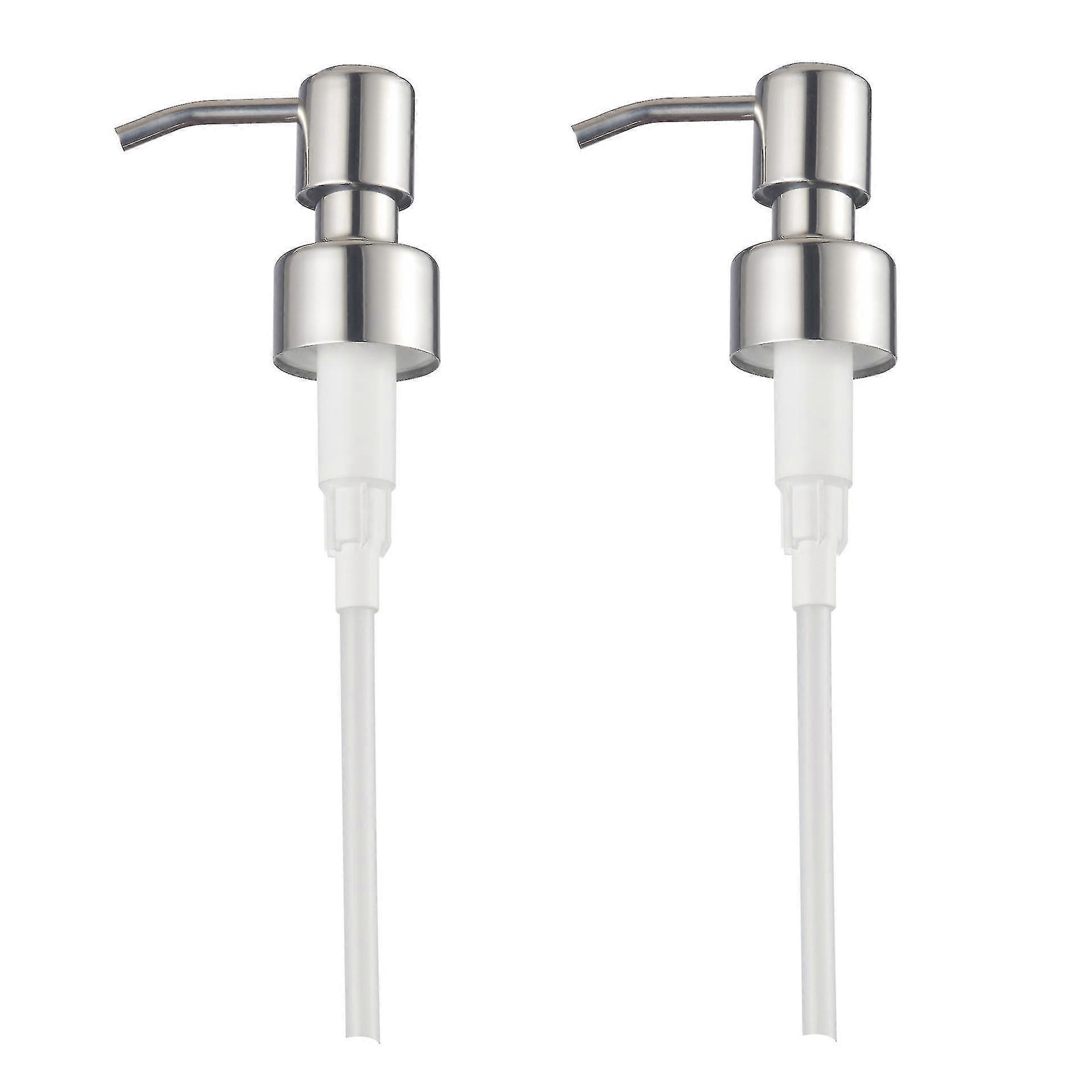 2 Pcs Pompe de remplacement en acier inoxydable pour distributeur de savon liquide