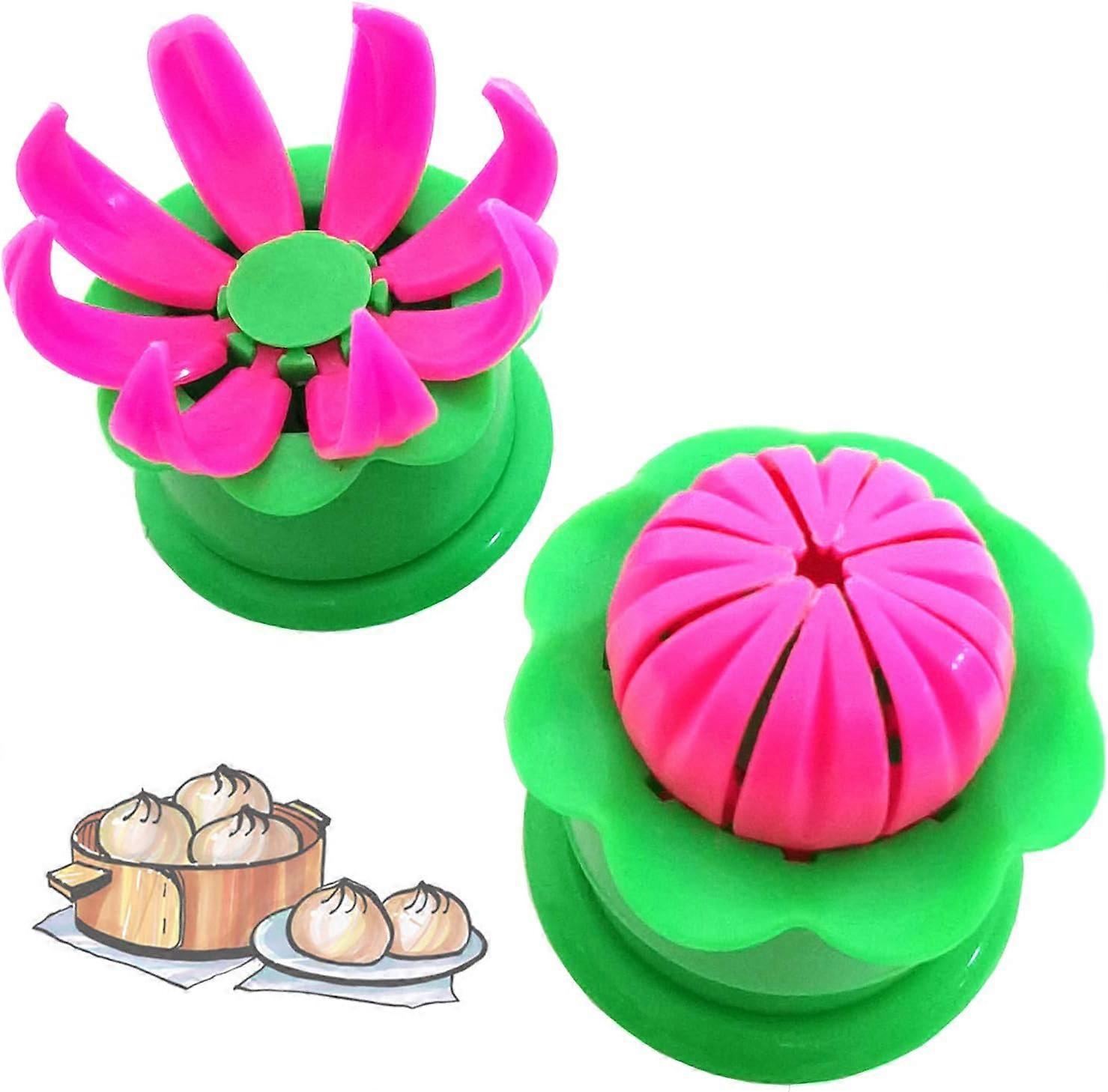 2er-Pack gedämpfte gefüllte Brötchen Herstellung Form, Gebäckkuchen Dampfbrötchen Knödelmacher Form, Empanada Form Küchenwerkzeug Backzubehör - 1,7 Zoll kleines Mini