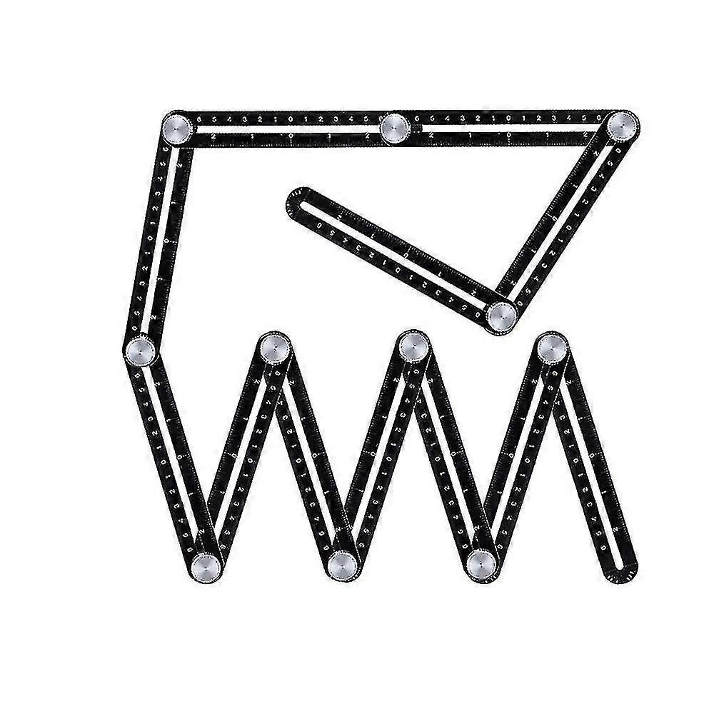 Angle Ruler 12 Fold Tile Hole Locator Aluminium Alloy Angle Ruler Protractor Angular Template