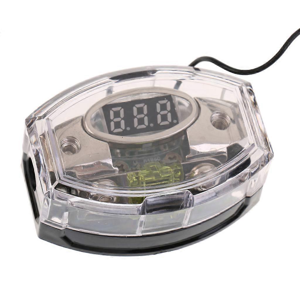 Car Auto Digital Voltage Display Audio Amplifier Fuse Holder 100A Fuse Box Waterproof