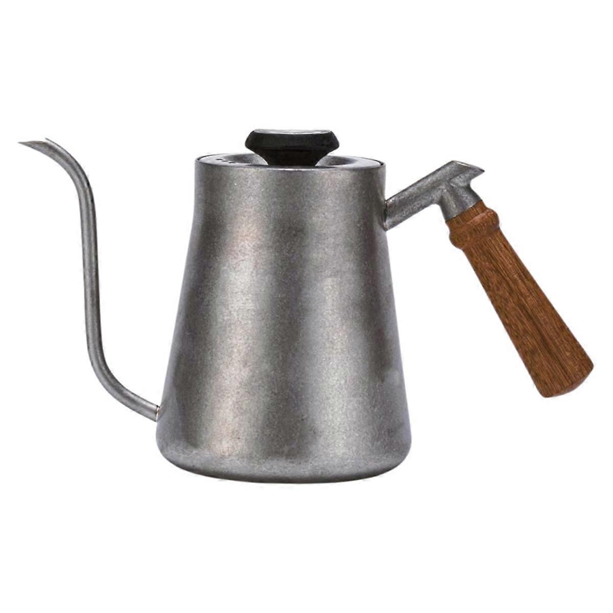 Wooden Handle Hand Brewing Kettle Home Narrow Mouth Kettle Drip Coffee Hand Brewing Kettle A