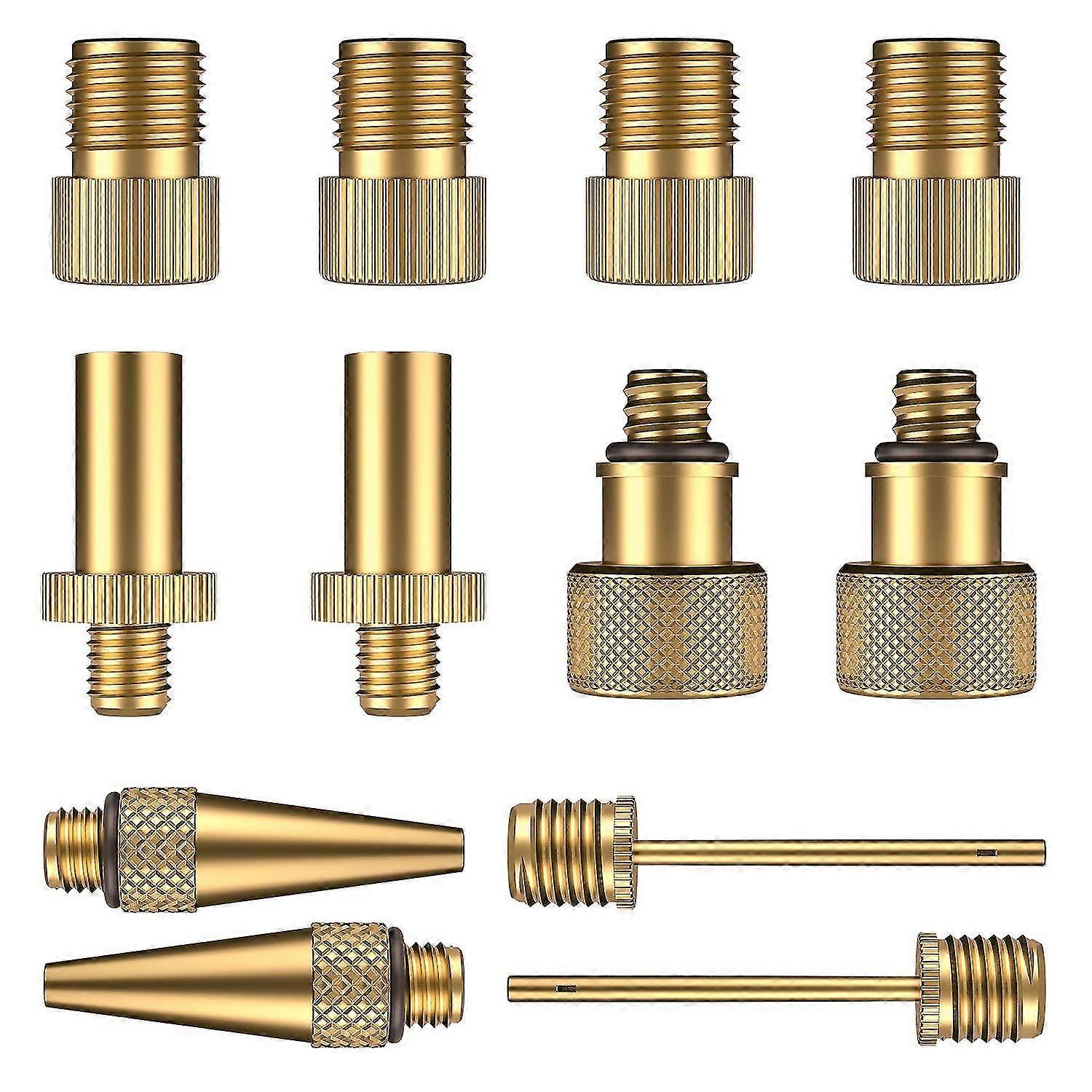 محولات صمام 12 قطعة ، نحاس نقي لا تسرب للهواء ، للدراجات ، مضخة الدراجات وضواغط المضخة
