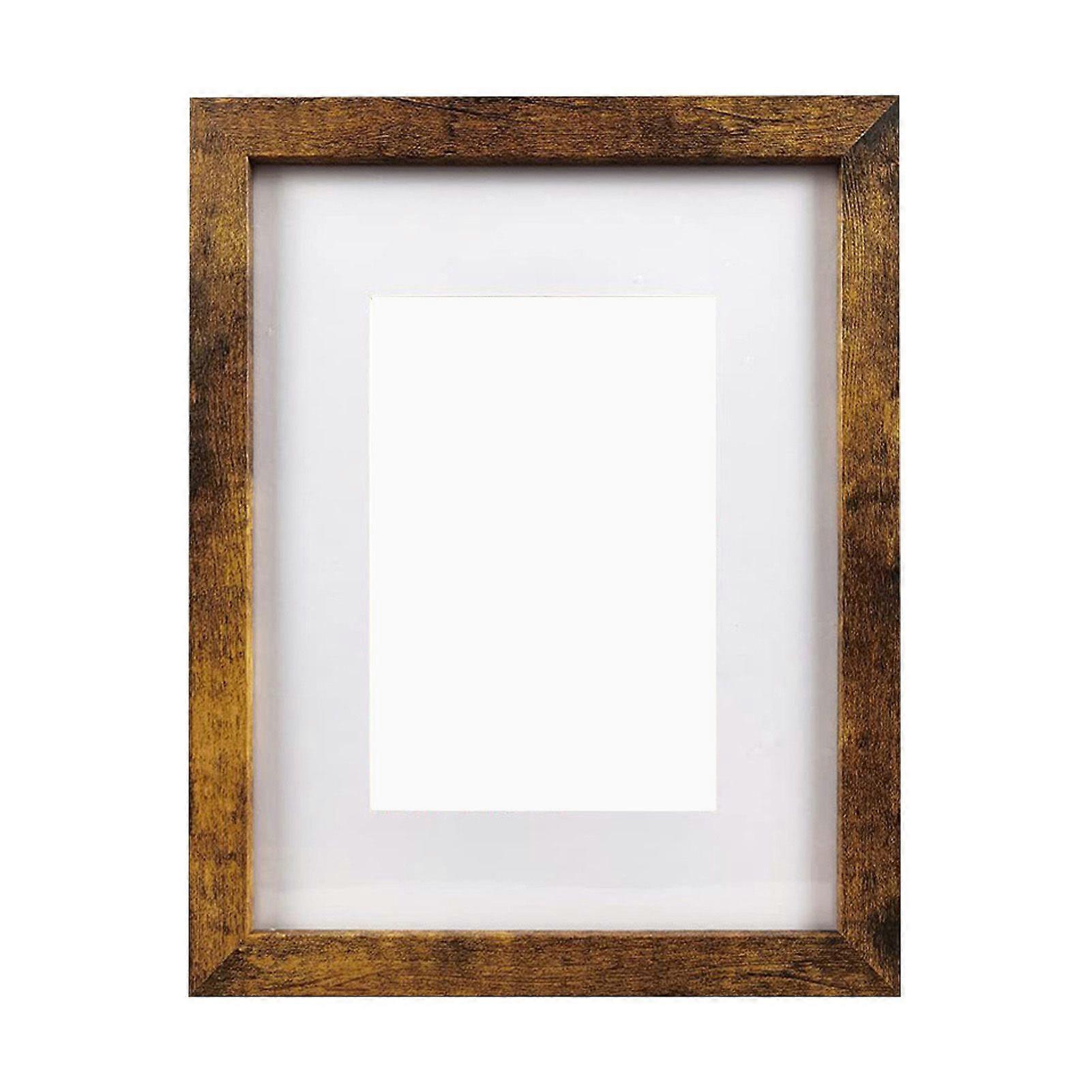 Wooden Picture Frame Minimalistic Picture Frame with Plexiglass Cover Tabletop Display Wall Mount Picture Frame for Home Office Decor