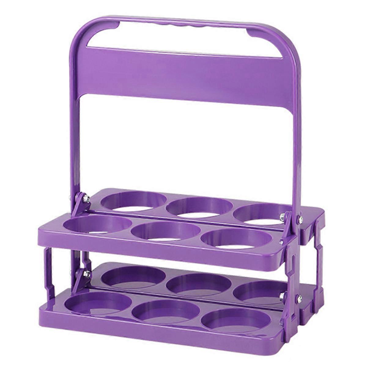 Portable Beer Carrier- 6 Pack Drink Holder,Reusable Plastic Wine & Beer Rack, Ideal for Picnics and