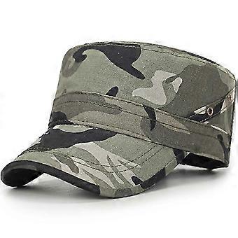 Casquette plate pour homme avec deux trous sur le côté, casquette de baseball réglable (camouflage)