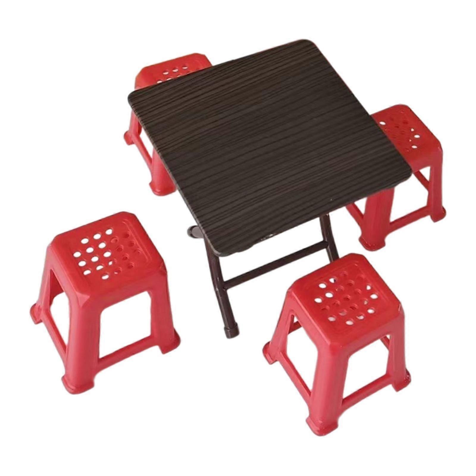 1/12 Dollhouse Miniature Model Desk Dollhouse Rectangular Table Decor