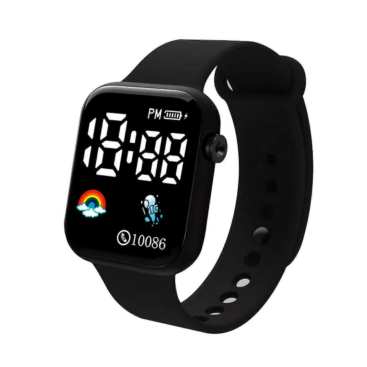 Electronic Watch Kids LED Digital Sports Watch Waterproof Fashionable Accurate Timekeeping Square