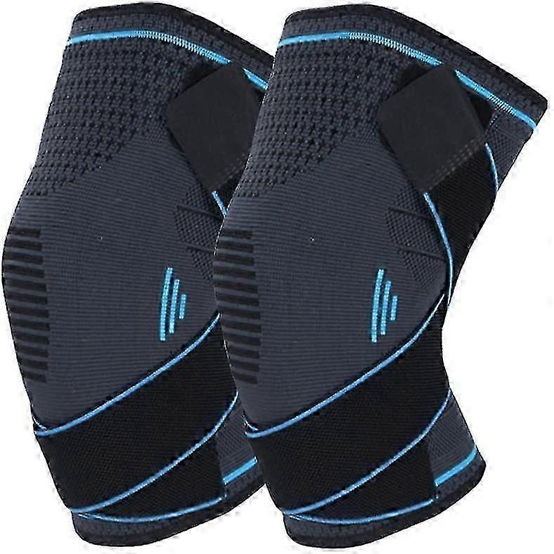 1 Pair Of Knee Pads, Compression Knee Pads With Adjustable Straps Acl, Arthritis - Knee Pads
