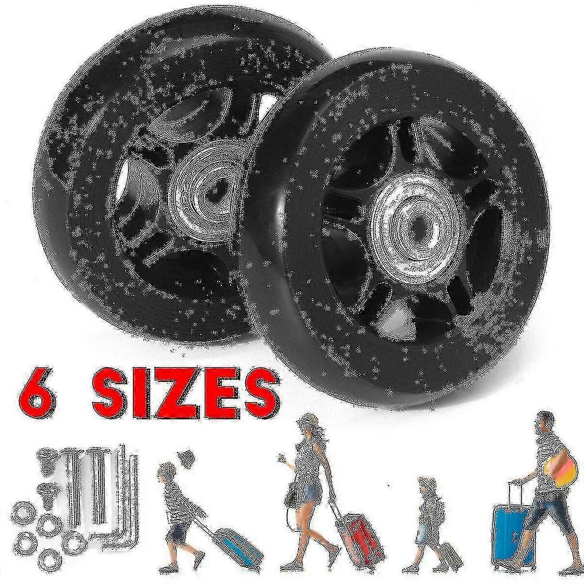 サイレントトロリーケーススーツケースユニバーサルホイールラバーランナースーツケースベアリング修理キット-45mm * 18mm - bebetter