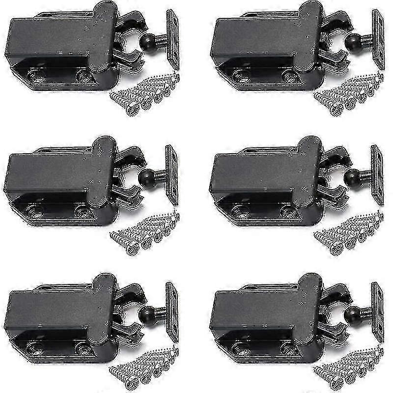 6 Pieces Push To Open Touch Release Cabinet Latches Non Magnetic Drawer Latches -ZHENV