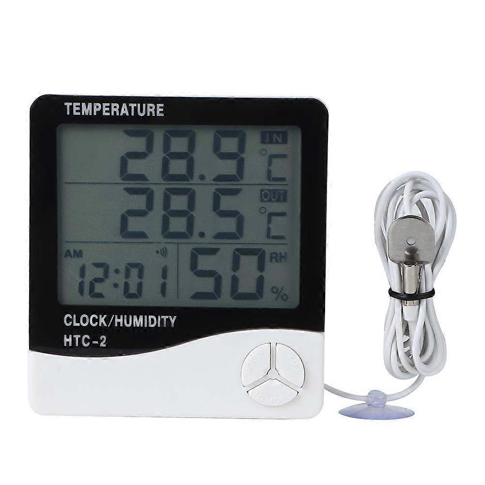 Indoor Outdoor Dual Display Digital Temperature and Humidity Meter with Temperature Sensor