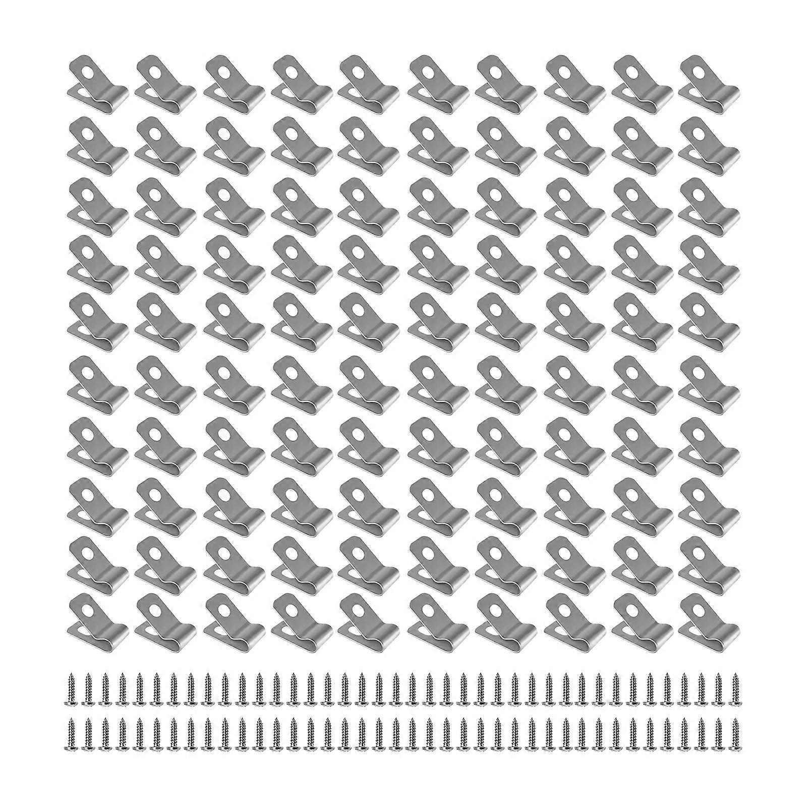 100 Pieces Rusts Resistant Stainless Steel Wire Fence Clips Designed For Easy Installation And Stable Support