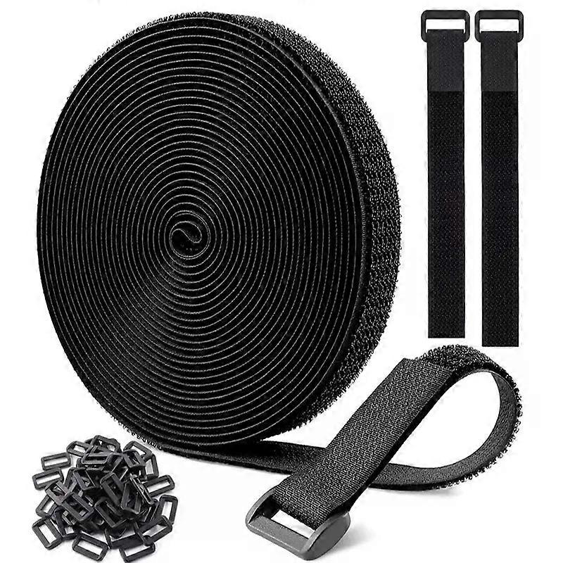 2 متر هوك وحلقة متكاملة ربط الشريط الكابلات روابط قوية لزجة النايلون عكس مشبك حزام سحري يمكن قصها حسب الرغبة