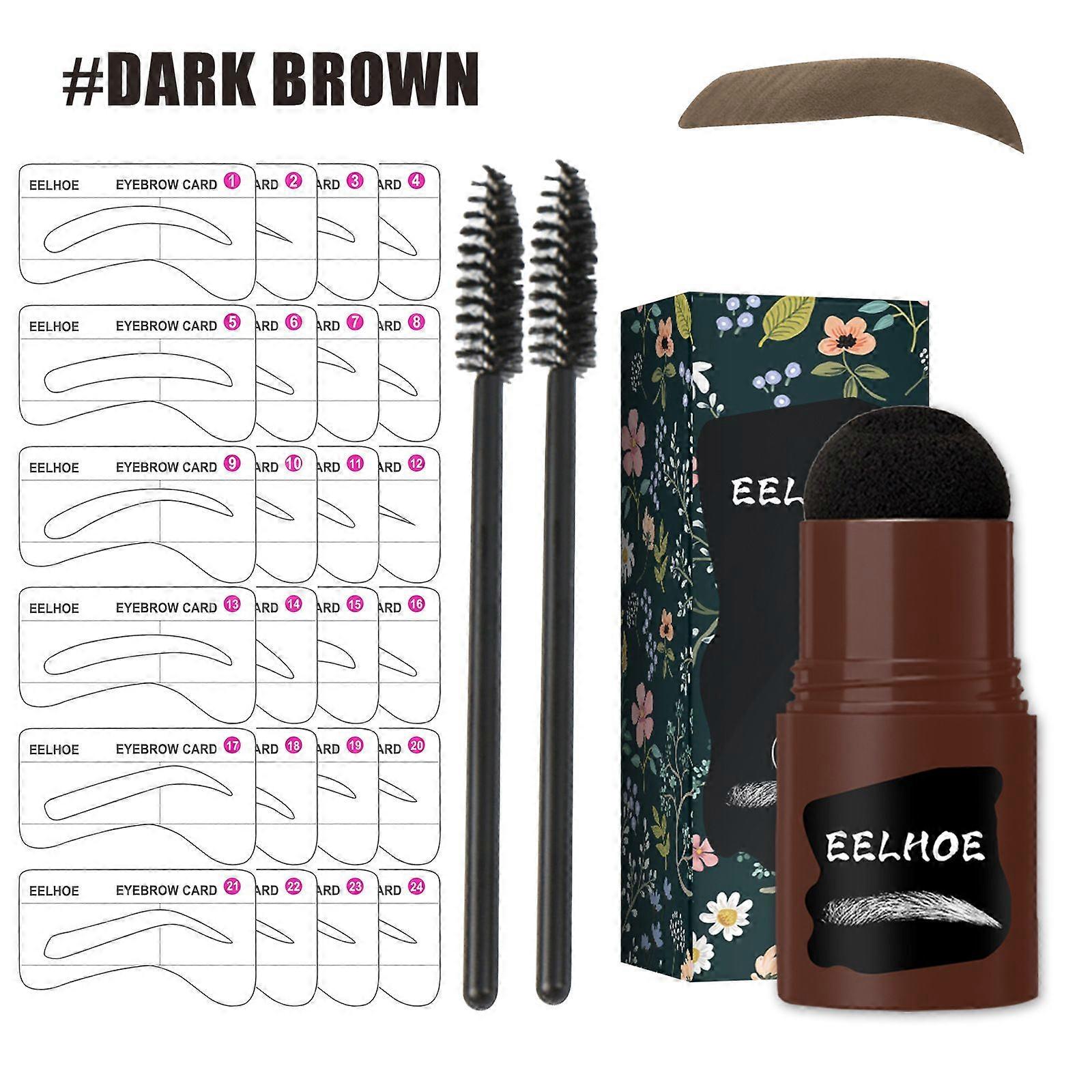 Eelhoe Brow Print Set Mold Brow Thrush Waterproof Sweat Resistant Lazy Makeup Brow Cake Contouring Bar Hairline Powder
