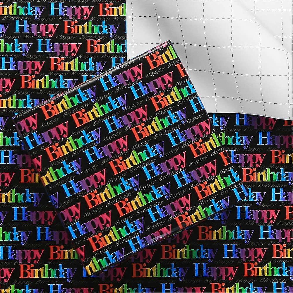 Happy Birthday Wrapping Paper (6 Sheets, 20x28 inches)