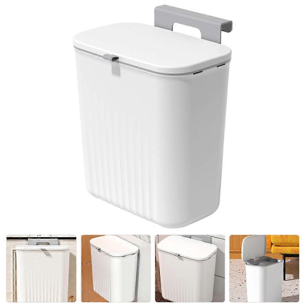 3 Gallon Kitchen Compost Bin with Lid, Wall-Mounted Hanging Trash Can for Counter-Top or Under Sink Use, Fits Bathroom RV Cupboard