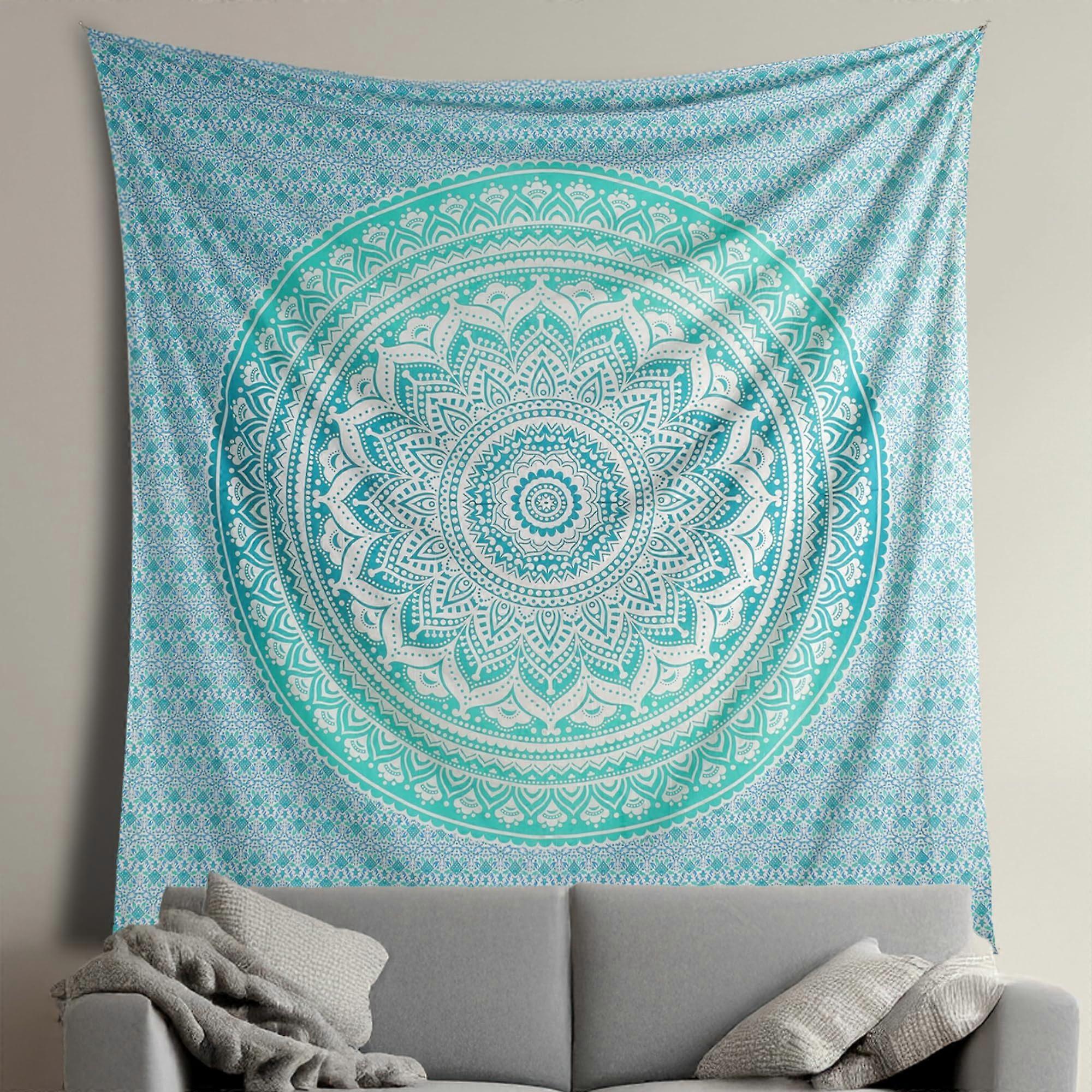 Handmade Indian Hippie Bohemian Psychedelic College Dorm Tapestry Twin Size 55x82 Inches Lightweight Wall Hanging