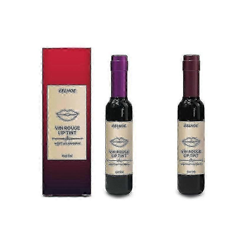 赤ワインボトルリップグレーズ染料リップリキッドリップグロスモイスチャライジング色あせなし赤ワインボトル口紅メイクVelv