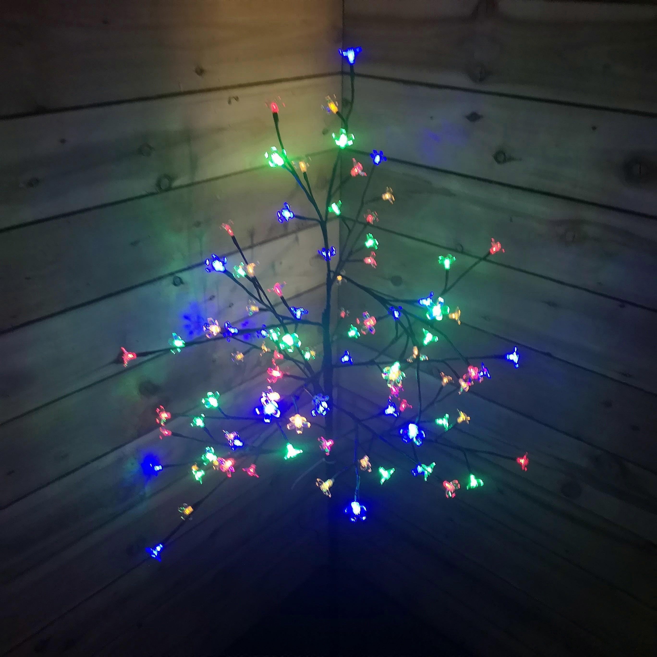 Premier Deluxe 1.5m Cherry Blossom Tree - 96 Multi Coloured Led Lights