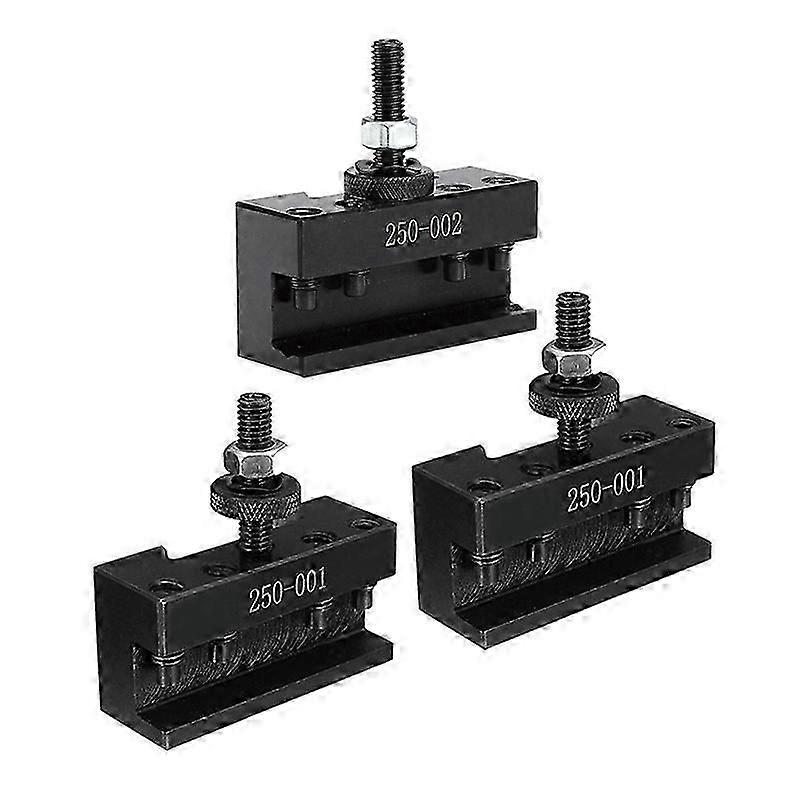 3 Pcs Quick Tool Change Holder Turning Facing Lathe Parting Blade, 2 Pcs 250-001 1 Pcs 250-002