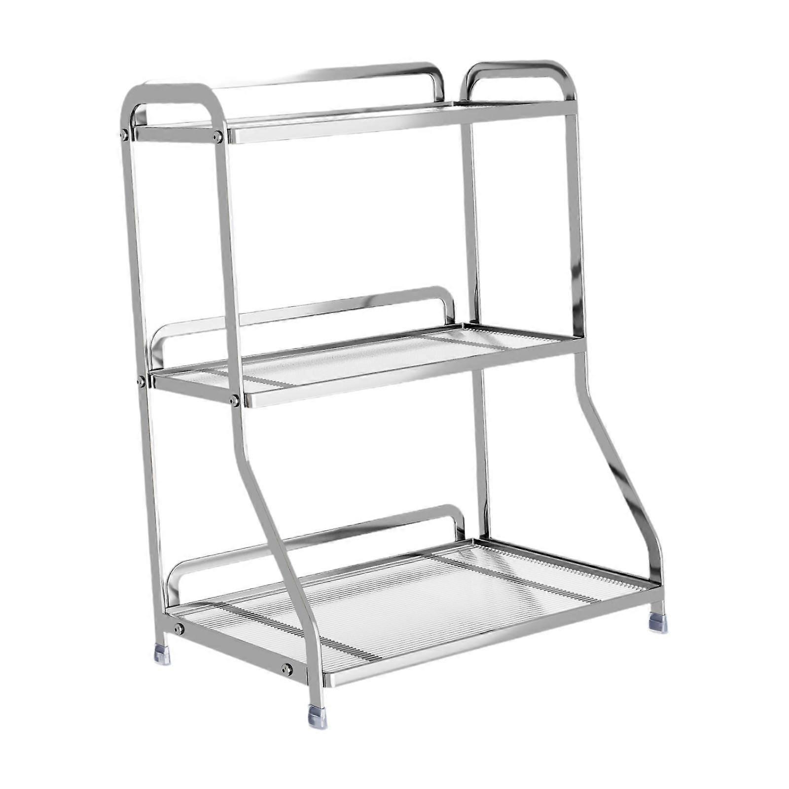 منظم الحمام كونترتوب صينية الغرور ثلاثية الطبقات لقطعة غرفة المطبخ