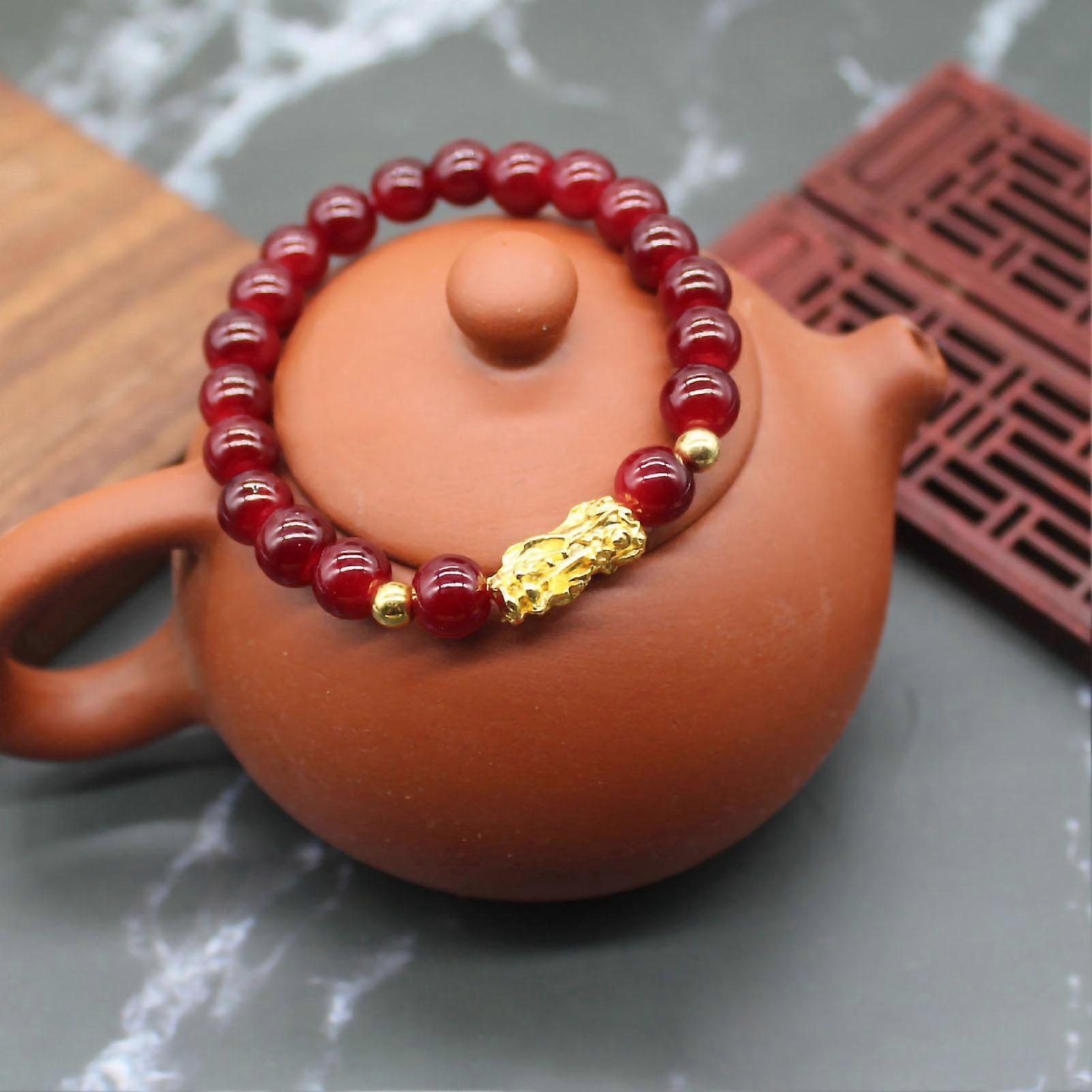 Adjustable Agate Pixiu Bangle