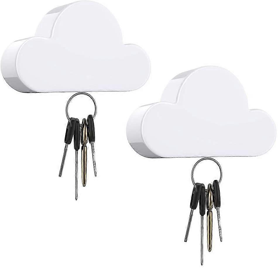 2-Pack Cloud-Shaped Magnetic Key Holders, Wall-Mounted Organizer