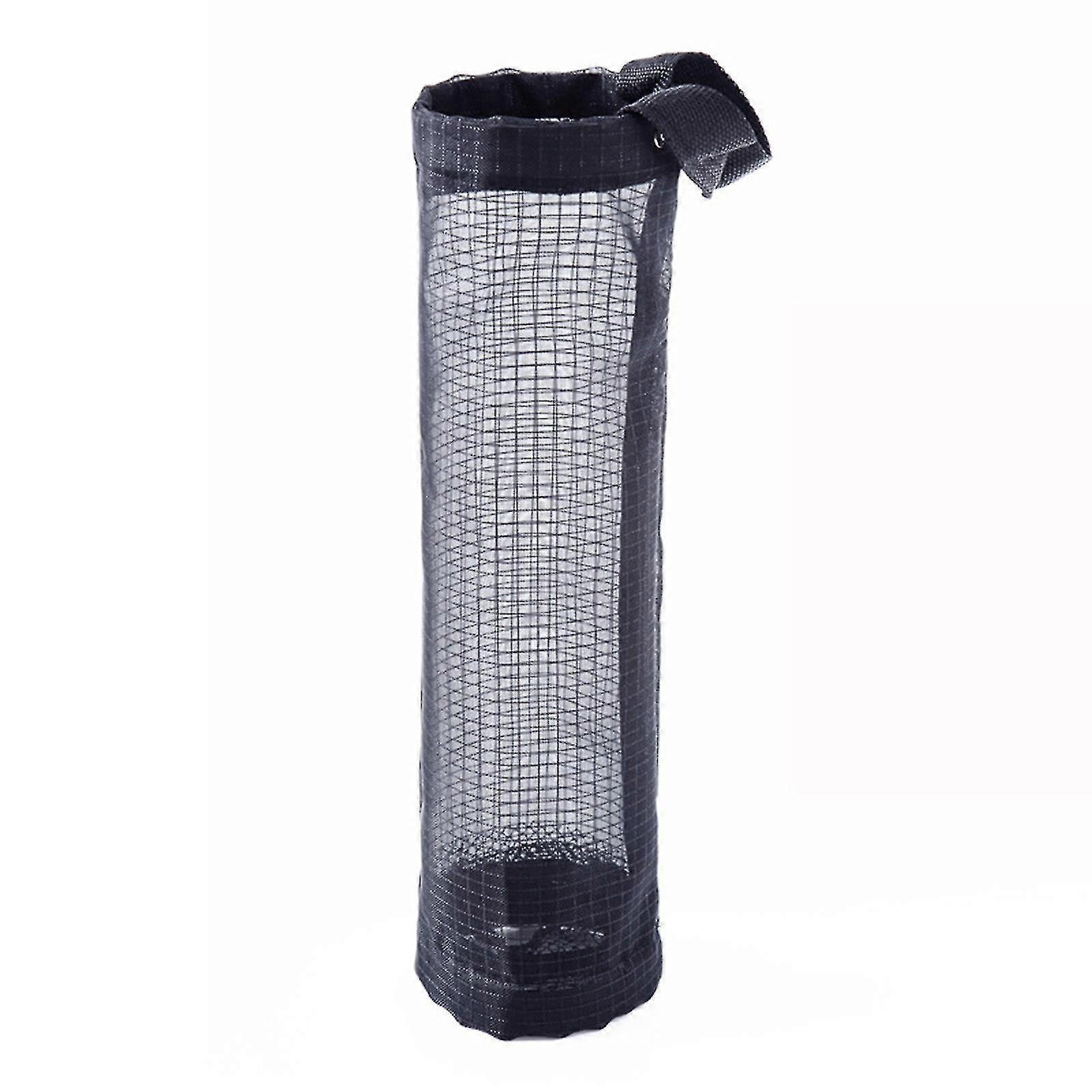 Plastic Bag Holder Mesh Hanging Storage Dispensers Foldable Breathable Washable Hanging Mesh Garbage Bag Organizer For Kitchen Plastic Bag Storage