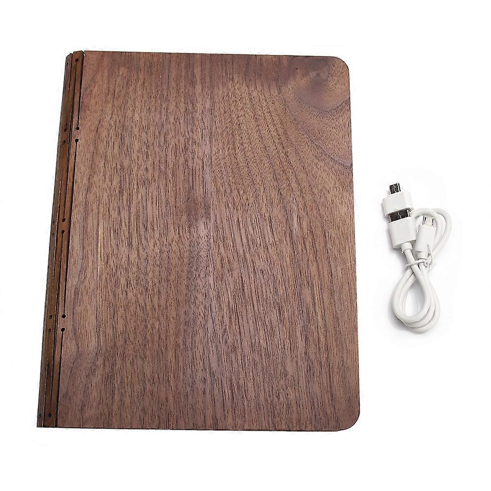 5V USB Rechargeable LED Wooden Folding Book Lamp for Desk Table Decor, Creative Night Light, Eco-Friendly Design