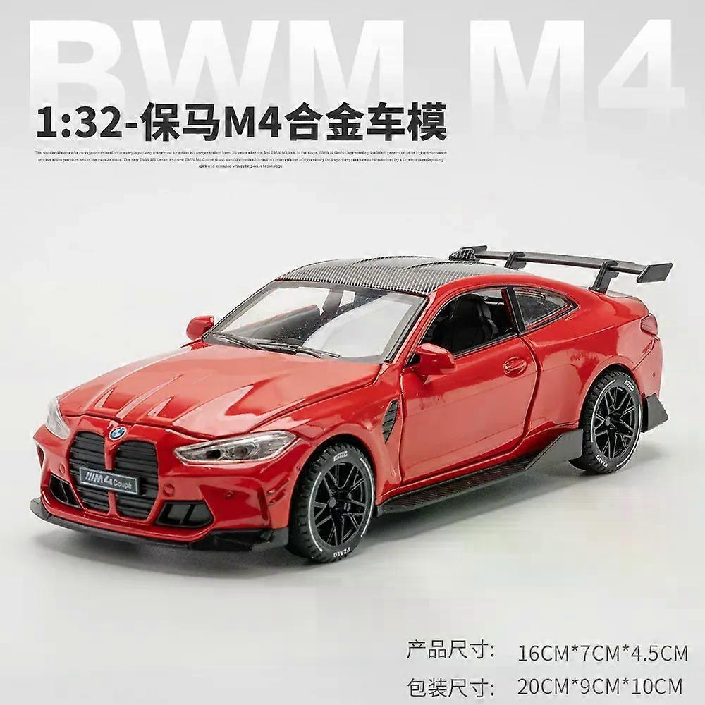 1:32 M4合金スポーツカーモデルダイキャスト&おもちゃ車の金属モデルサウンドと軽車のおもちゃの収集品子供の贈り物A579