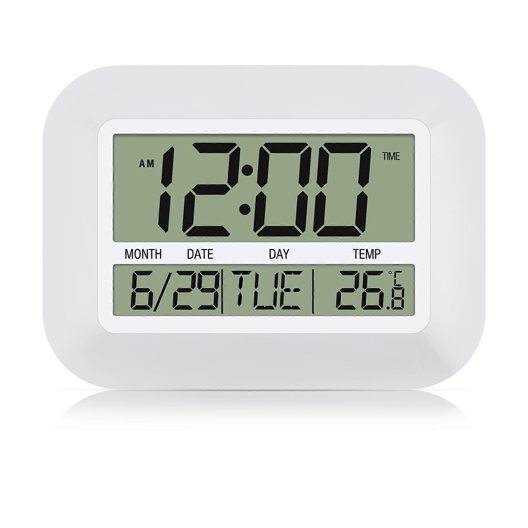Digital Wall Clock Battery Operated Simple Large 