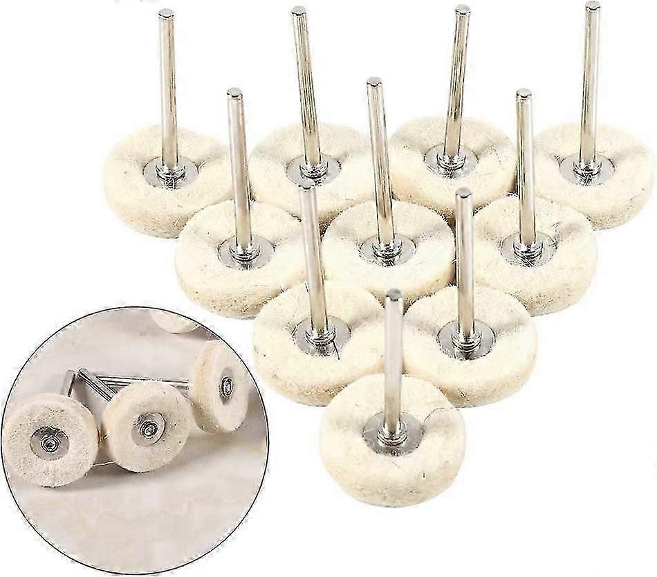 10pcs Polishing Pad Polishing Wheel Wool Buffing with Handle