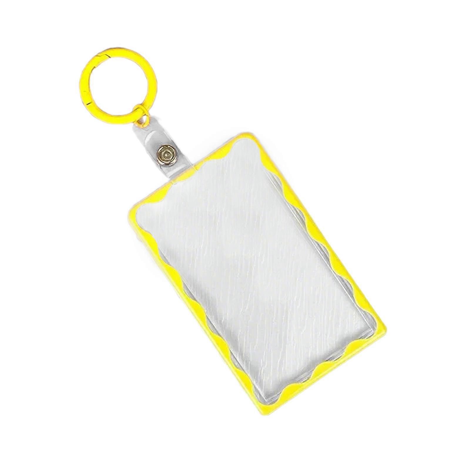 Portable Keychain With Unique Black Waves Pattern Transparent Student Card Holder For Everyday Use In Various Occasion