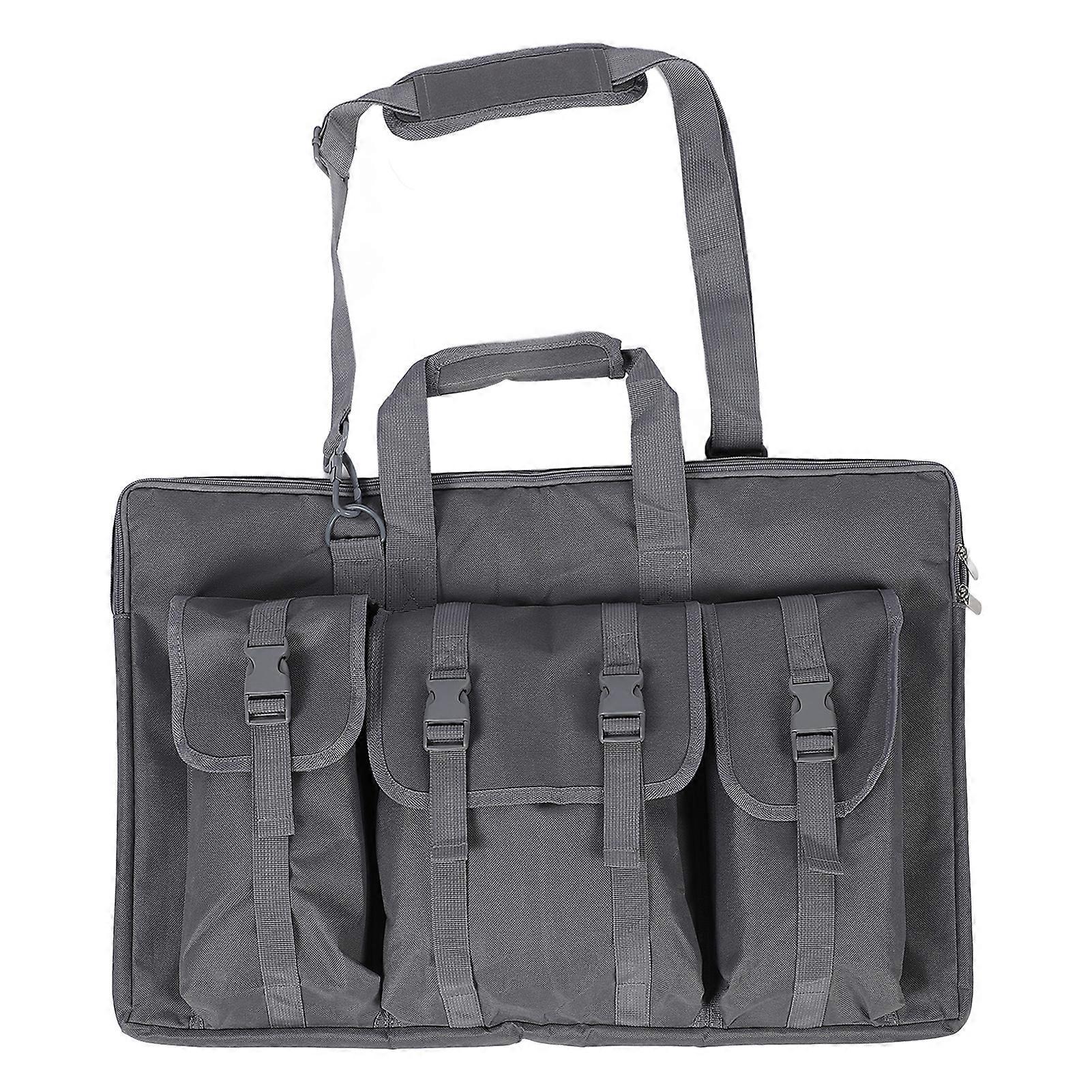 Large Canvas Satellite Carrying Case with Multiple Pockets Portable Travel Bag for Gen 3 Adapter Cables and Mounting Kit