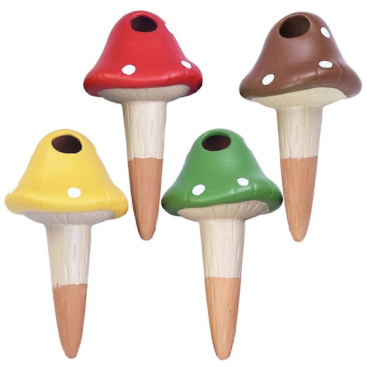 Drip irrigation,automatic watering cute mushrooms