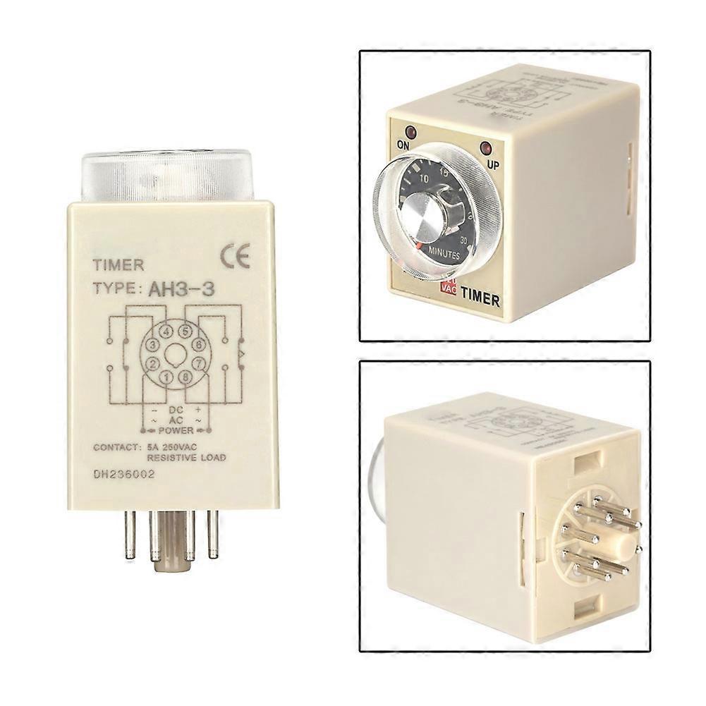 220VAC 30Minutes Power On Delay Timer Time Relay AH3-3(30M)