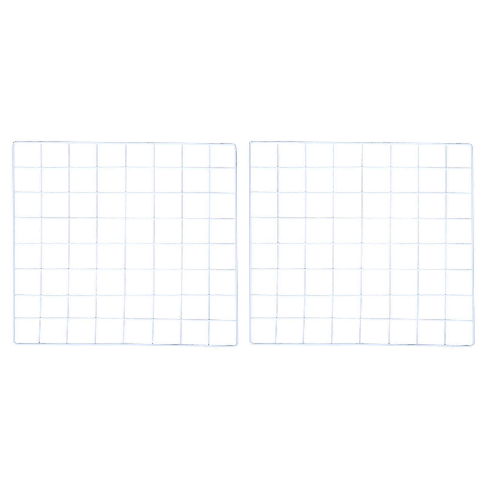 2 Pcs Iron Wire Grid Panel Decorative for Home Office 16'x16'