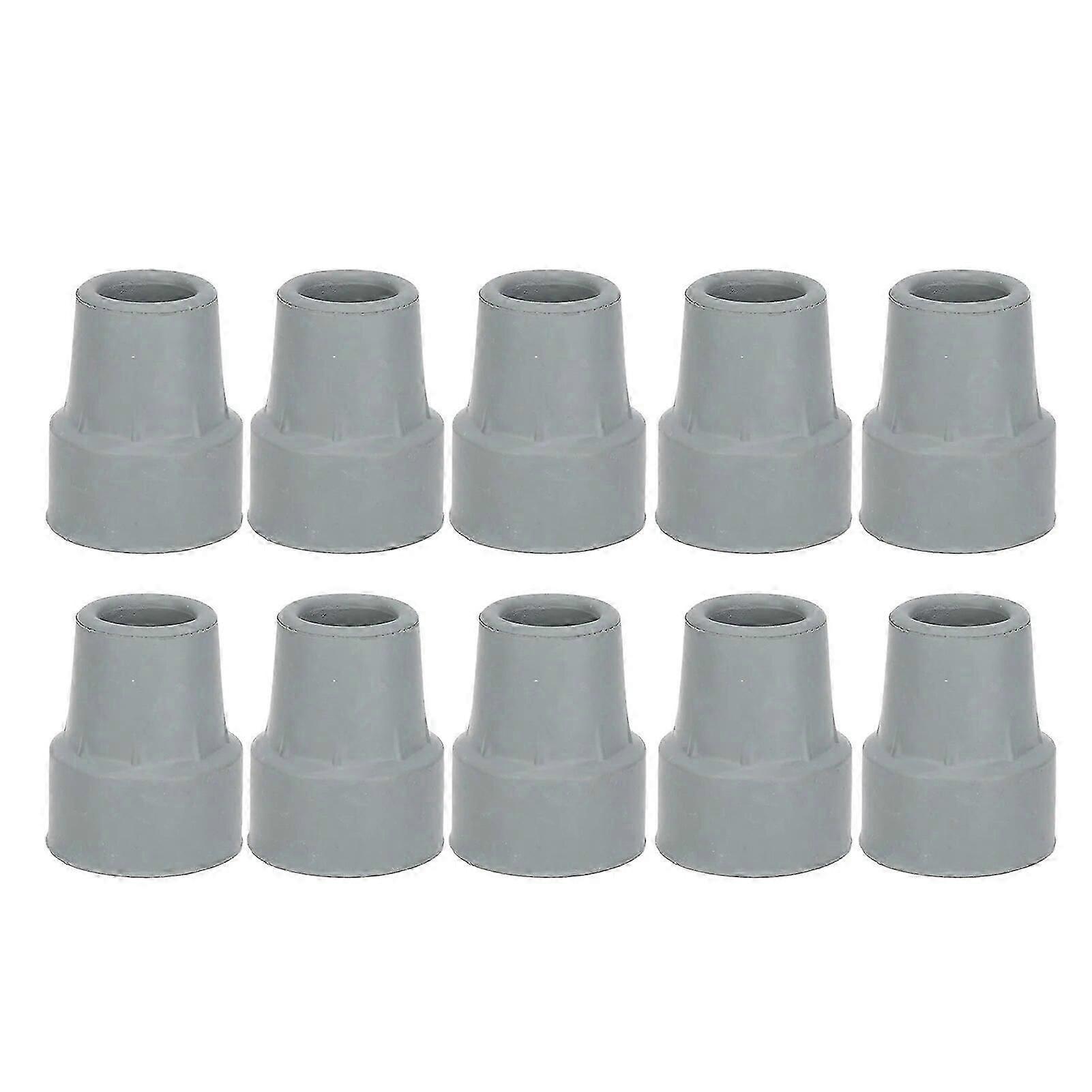 Apply 10pcs Rubber Crutch Tip Set Professional Gray Anti-Slip Cane Walker Tip Replacement Accessory 28mm/19mm