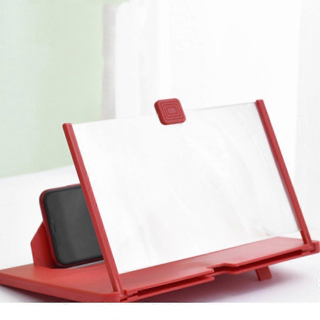 10 Inch High-Definition Screen Amplifier with 12 Inch Mobile Phone Screen Magnifier, 3D Thin Projection Bracket in Red