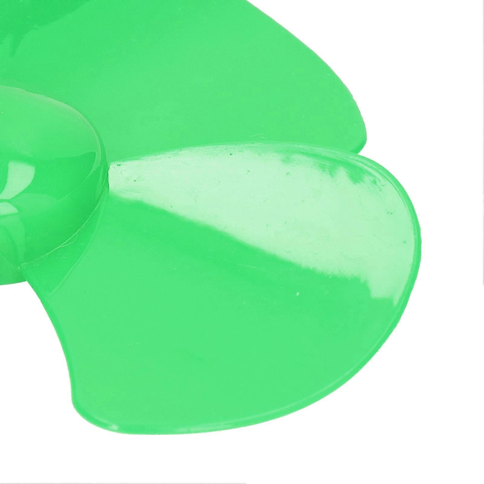 10pcs 60mm 4-Blade Plastic Rotating Propeller Boat Propeller Accessories with 2mm Hole Green