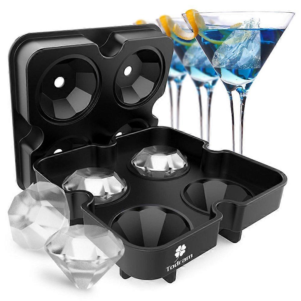 Ice cube trays mold, 3D rhinestone -shaped flexible silicone ice tray, shedding resistant removable cover