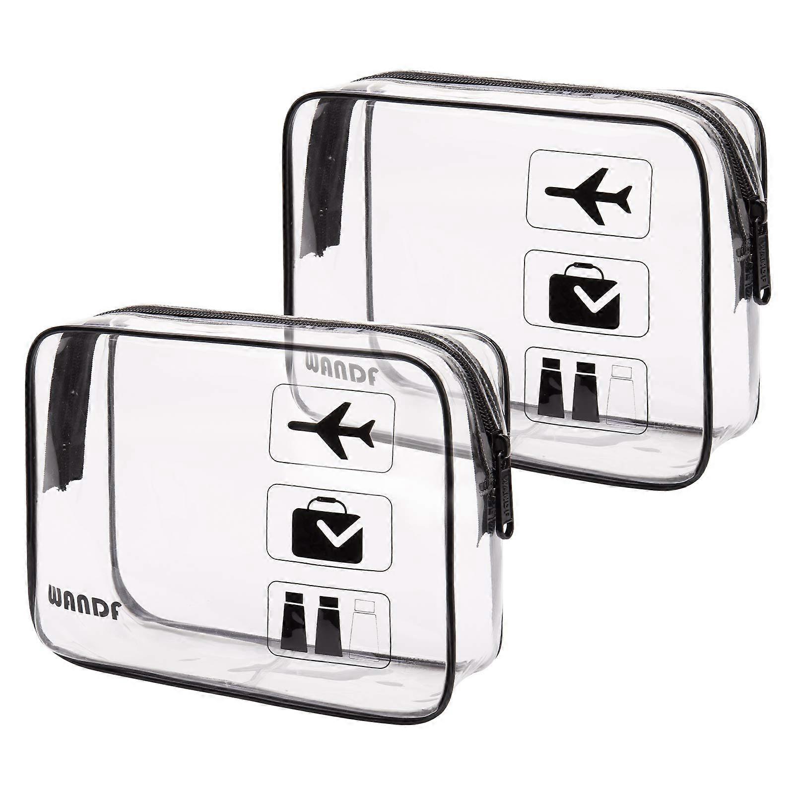 TSA Approved Open Travel Toiletry Bag with Zipper, Quart Size, Waterproof Travel Accessories for Men and Women