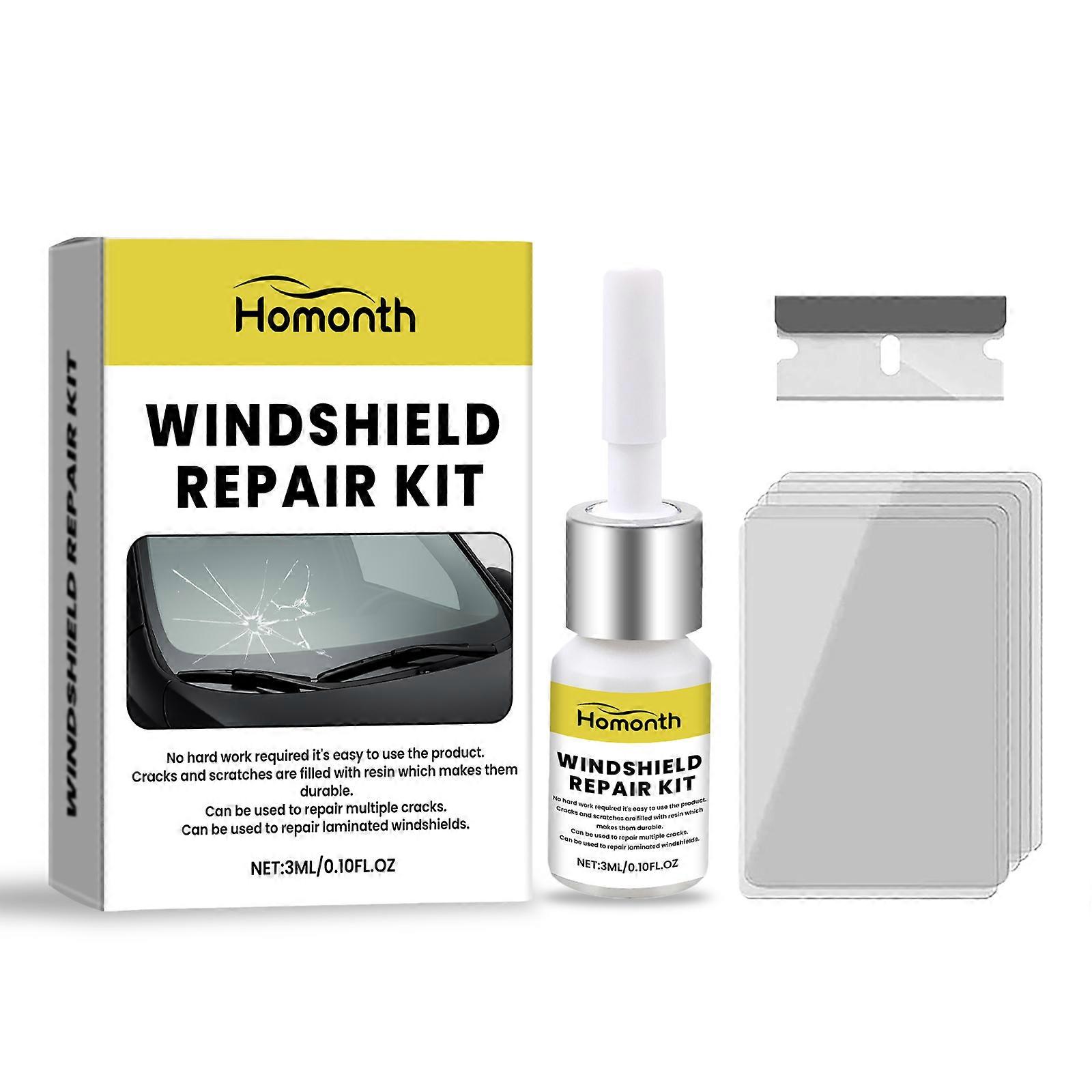 Homonth Car Windshield Care Three-Piece Windshield Crack Repair Cleaning Renovation Kit