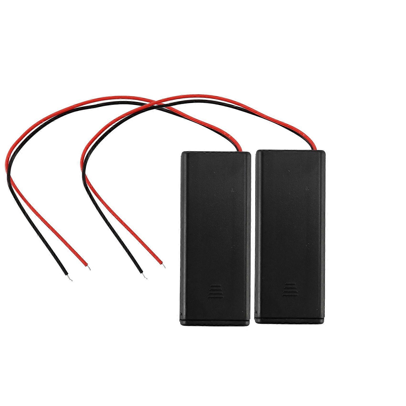 2 x 2 x AAA 3 V Battery Holder Case Box Wire ON / OFF Switch m Cover