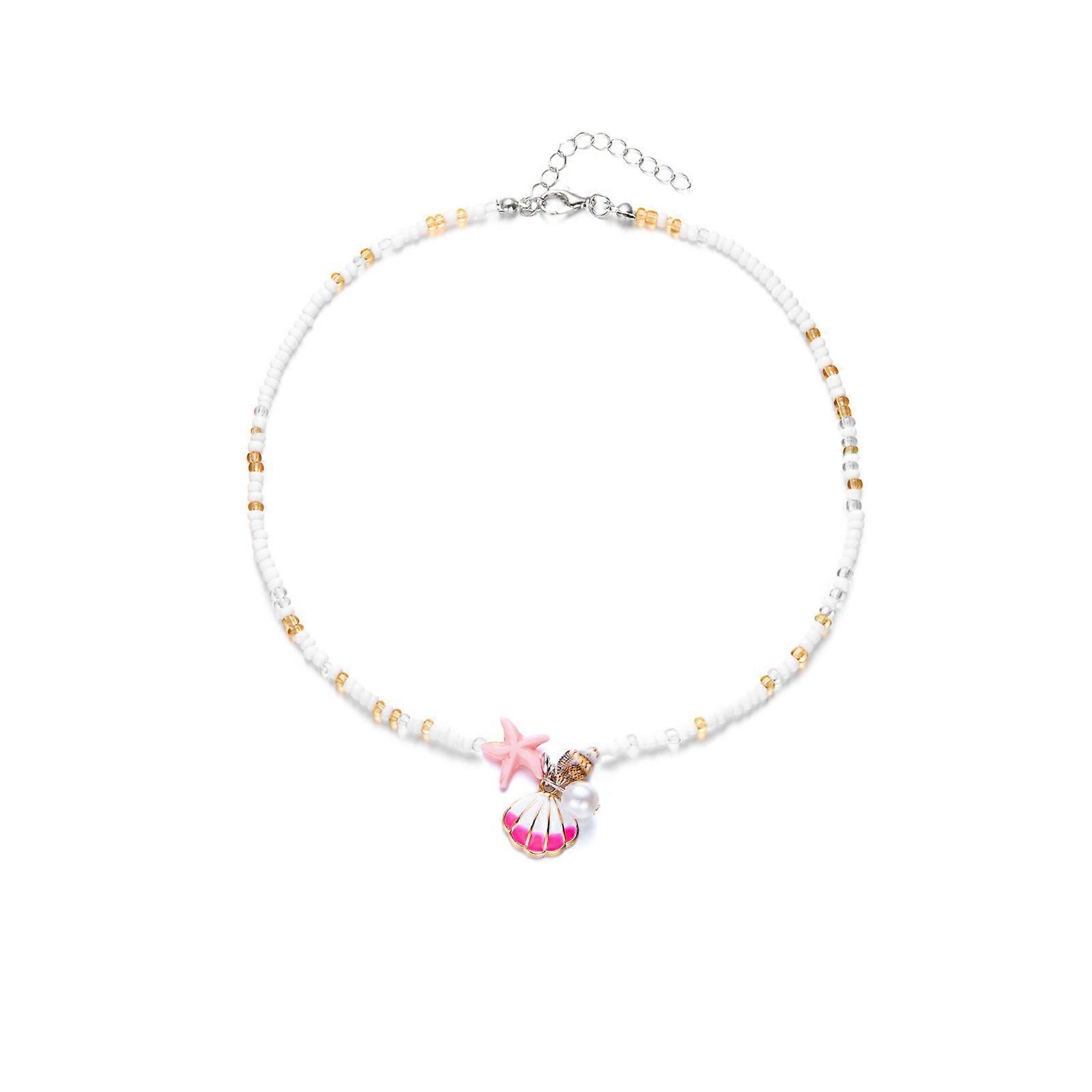 Shell Necklace Beaded Necklace Pendant Necklace Fashion Jewelry Elegant Beach Necklace for Workwear and Casual Outfits