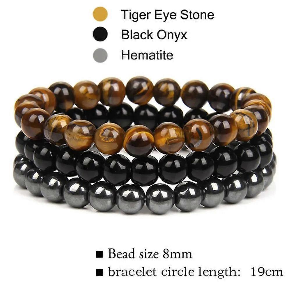 3Pcs Natural Stone Unisex Bracelets