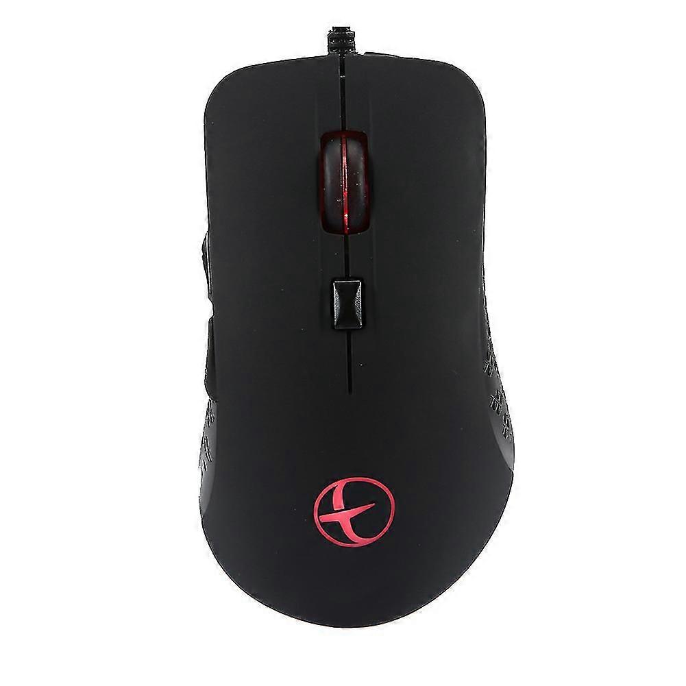 Heated Wired Gaming Mouse, 2400 DPI, 3 Temperature Levels, 6 Buttons, Compatible with Windows, Linux
